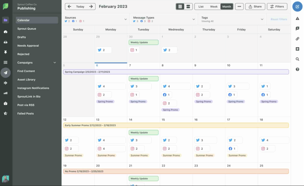 Sprout - the best Facebook Content Schedulers